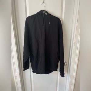 asos black hoodie with face design in a women’s size 3xl